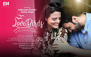 Official poster of `Love Birds`, a short rom-com by Kushal Srivastava